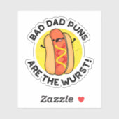 Slechte pap is de woeste grappige worstwoordspun sticker (Vel)