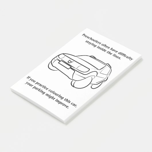 Slechte parkeerbaan post-it® notes (Schuin)