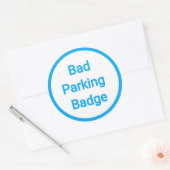 Slechte parkeerbadge ronde sticker (Envelop)