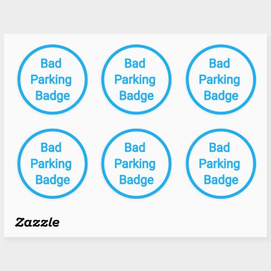 Slechte parkeerbadge ronde sticker (Vel)