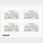 Slechte parkeertoppen rechthoekige sticker (Vel)