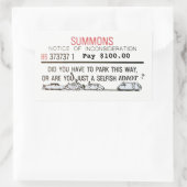 Slechte parkeertoppen rechthoekige sticker (Tas)