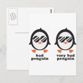slechte pinguïn - pinguïn briefkaart (Voorkant / Achterkant)