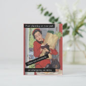  Slechte Planning Bezige Vrouw telefonisch Briefkaart (Staand voorkant)