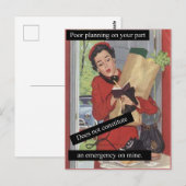  Slechte Planning Bezige Vrouw telefonisch Briefkaart (Voorkant / Achterkant)