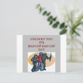 slechte politiemacht van de politie briefkaart (Staand voorkant)