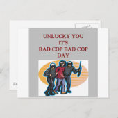 slechte politiemacht van de politie briefkaart (Voorkant / Achterkant)