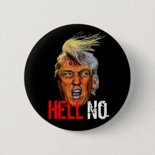 Slechte President Trump Duivel Anti Christus - Gee Ronde Button 5,7 Cm
