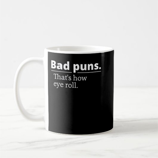 Slechte Puns dat is hoe Eye Roll Funny Person Gift Koffiemok (Links)