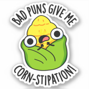 Slechte Puns Geef Mij Maïs-stipatie Grappige Maïs  Sticker