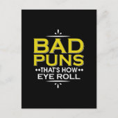 Slechte Puns, zo is Eye Roll Funny Pun Briefkaart (Voorkant)