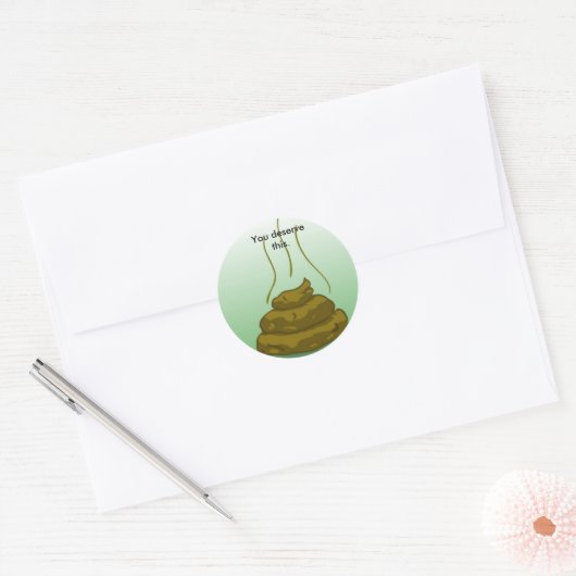 Slechte rang poop sticker (Envelop)