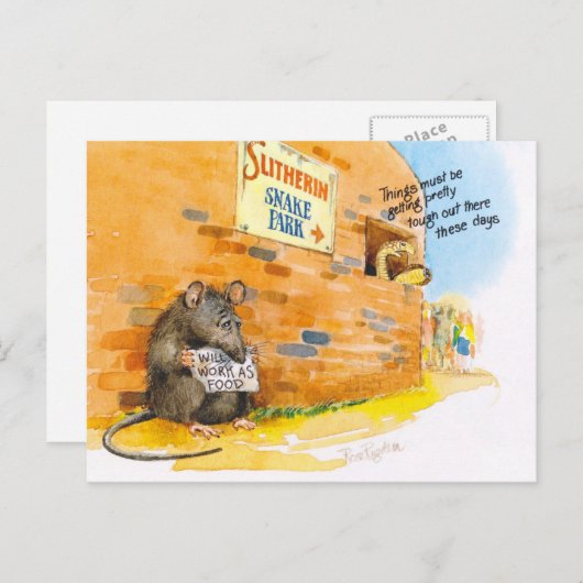 slechte rat briefkaart (Voorkant / Achterkant)