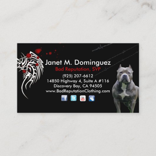 Slechte reputatie SVP-Visitekaartjes Visitekaartje (Voorkant)