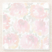 Slechte rode rozen, naadloos patroon. glazen onderzetter (Achterkant)