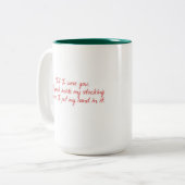 Slechte Santa Cat-Mok Tweekleurige Koffiemok (Voorkant links)