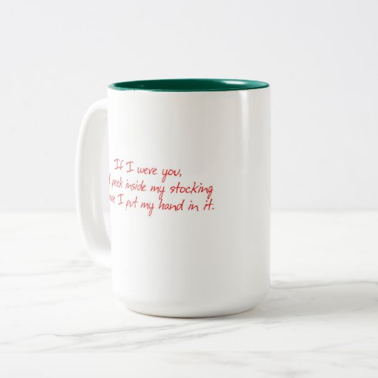 Slechte Santa Cat-Mok Tweekleurige Koffiemok (Voorkant links)