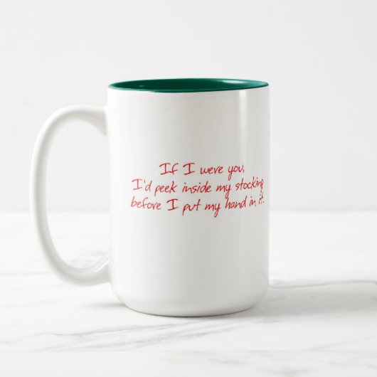 Slechte Santa Cat-Mok Tweekleurige Koffiemok (Links)