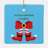 Slechte Santa POETRY Weird Humor Klassieke waarde  Keramisch Ornament (Achterkant)