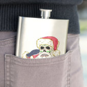 Slechte Santa Skull Heupfles (Voorbeeld)