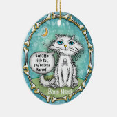 Slechte Scraggles Cat Keramisch Ornament (Rechts)