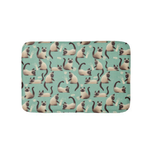 Slechte Siamese katten die er nog veel over doen Badmat