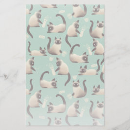 Slechte Siamese katten die er nog veel over doen Briefpapier