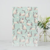 Slechte Siamese katten die er nog veel over doen Briefpapier (Staand voorkant)