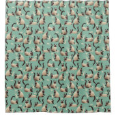 Slechte Siamese katten die er nog veel over doen Douchegordijn (Voorkant)