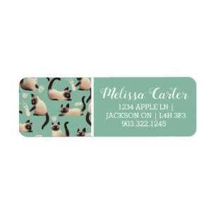 Slechte Siamese katten die er nog veel over doen Etiket