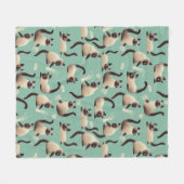 Slechte Siamese katten die er nog veel over doen Fleece Deken (Voorkant (Horizontaal))