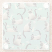 Slechte Siamese katten die er nog veel over doen Glazen Onderzetter (Achterkant)