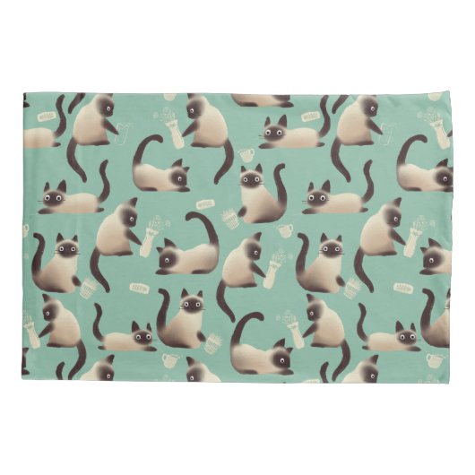 Slechte Siamese katten die er nog veel over doen Kussensloop (Achterkant)