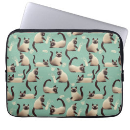 Slechte Siamese katten die er nog veel over doen Laptop Sleeve