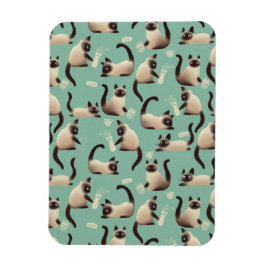 Slechte Siamese katten die er nog veel over doen Magneet