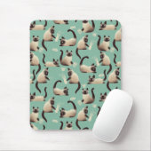 Slechte Siamese katten die er nog veel over doen Muismat (Met muis)