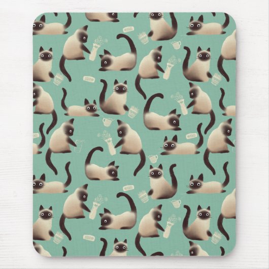 Slechte Siamese katten die er nog veel over doen Muismat (Voorkant)