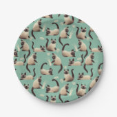 Slechte Siamese katten die er nog veel over doen Papieren Bordje (Voorkant)