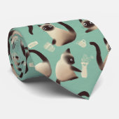 Slechte Siamese katten die er nog veel over doen Stropdas (Opgerold)