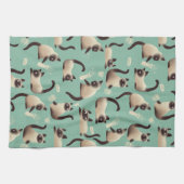 Slechte Siamese katten die er nog veel over doen Theedoek (Horizontaal)