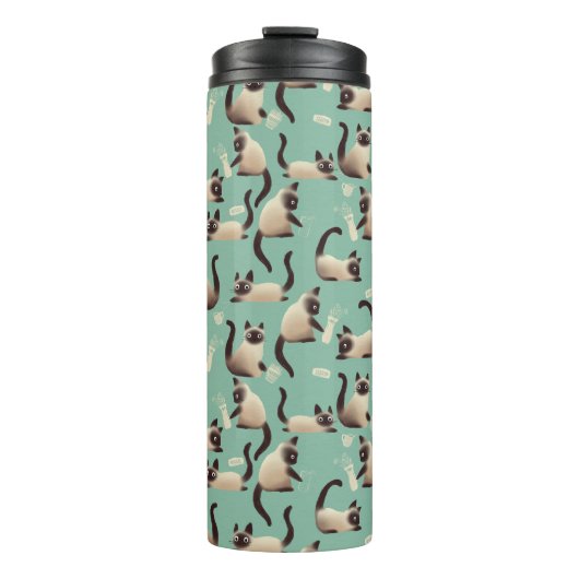 Slechte Siamese katten die er nog veel over doen Thermosbeker (Voorkant)