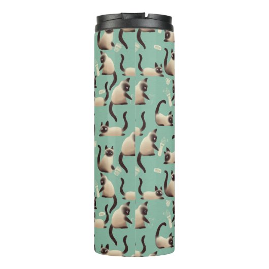 Slechte Siamese katten die er nog veel over doen Thermosbeker (Achterkant)