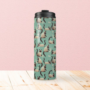 Slechte Siamese katten die er nog veel over doen Thermosbeker