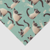 Slechte Siamese katten die er nog veel over doen Tissuepapier (Detail)