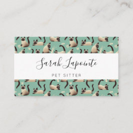 Slechte Siamese katten die er nog veel over doen Visitekaartje