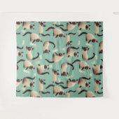 Slechte Siamese katten die er nog veel over doen Wandkleed (Voorkant (horizontaal))