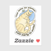 Slechte slaap katachtige | sticker (Vel)