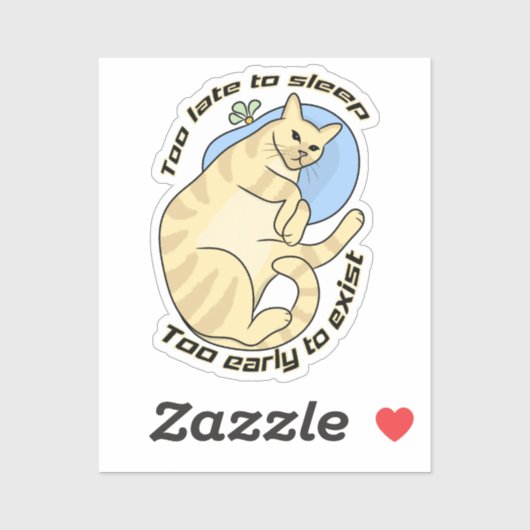 Slechte slaap katachtige | sticker (Vel)