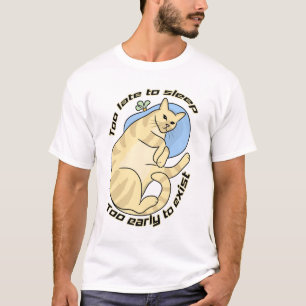 Slechte slaap katachtige t-shirt