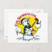 slechte sneeuwman briefkaart (Voorkant / Achterkant)
